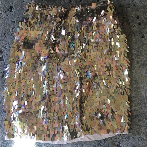 FRENCH CONNECTION  PAILETTE SEQUIN PENCIL SKIRT - Picture 6 of 6